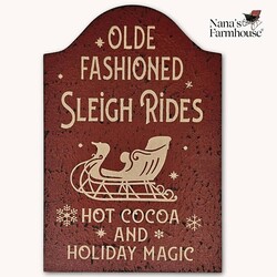 Tavern Sign Old Fashioned Sleigh Rides Shelf Sitter - 9" x 6"