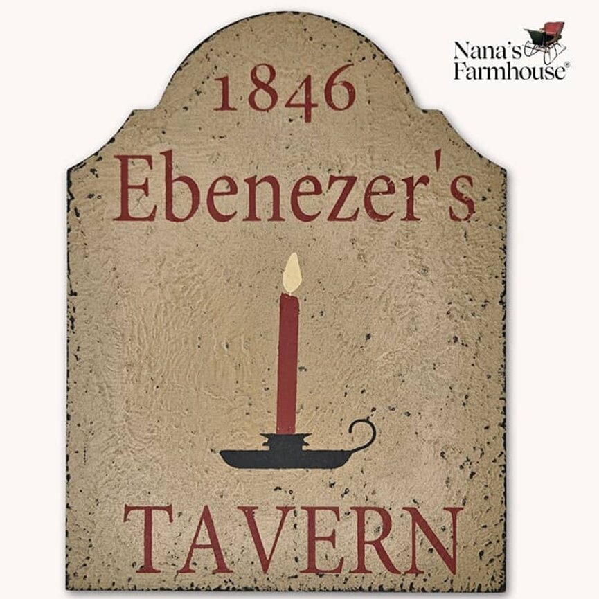 Tavern Sign Ebenezer's Tavern Shelf Sitter - 12" x 9"