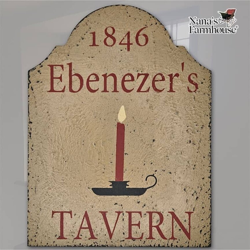 Tavern Sign Ebenezer's Tavern Shelf Sitter - 12" x 9"