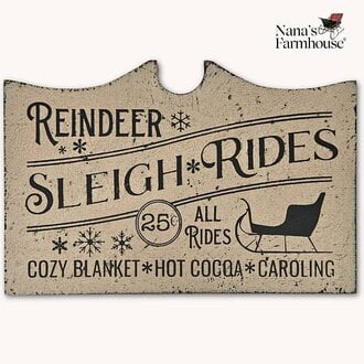 Reindeer Sleigh Rides Tavern Sign