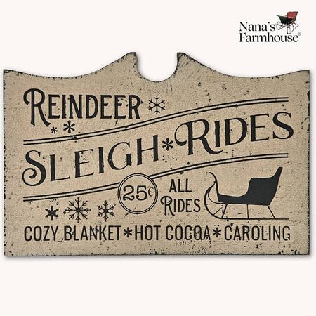 Reindeer Sleigh Rides Tavern Sign