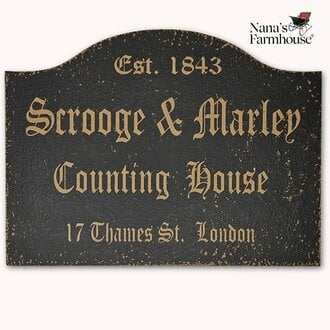 Scrooge & Marley Tavern Sign Shelf Sitter