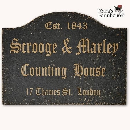 Scrooge & Marley Tavern Sign Shelf Sitter