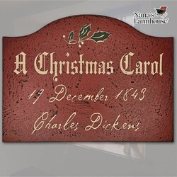 Tavern Sign A Christmas Carol Shelf Sitter Distressed - 12" x 9"