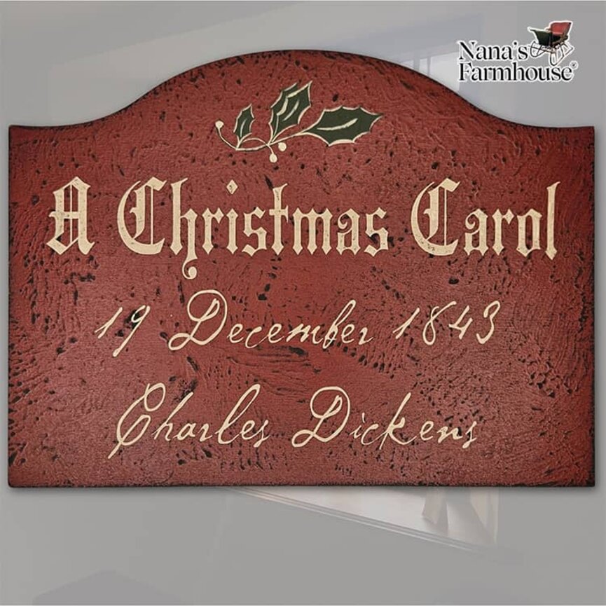 Tavern Sign A Christmas Carol Shelf Sitter Distressed - 12" x 9"