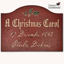 Tavern Sign A Christmas Carol Shelf Sitter Distressed - 12" x 9"