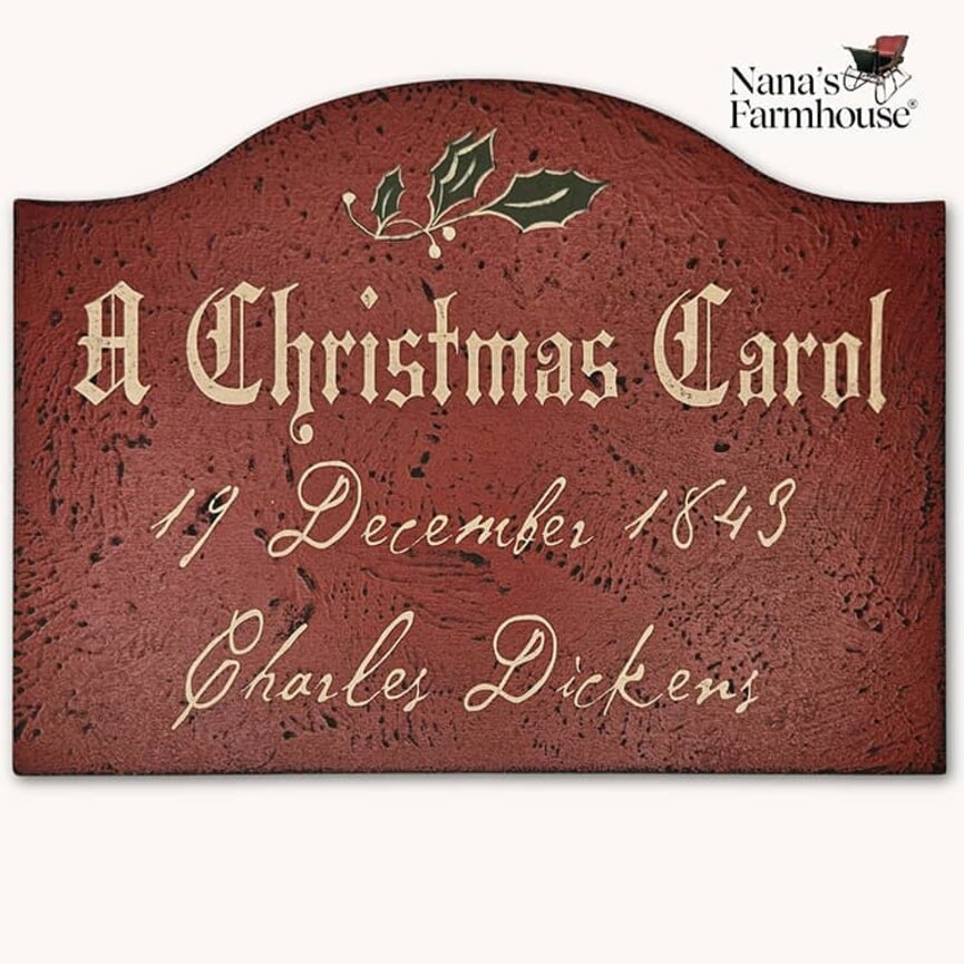 Tavern Sign A Christmas Carol Shelf Sitter Distressed - 12" x 9"