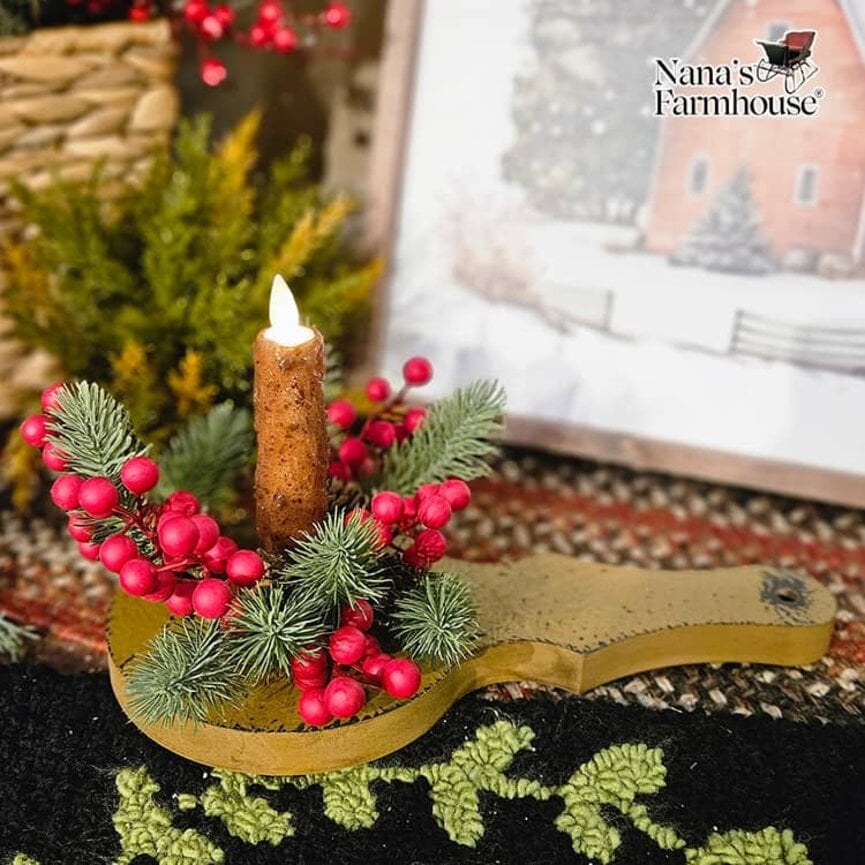 Candle Board Taper Holder - 11.5" L x 6" W x .75" D