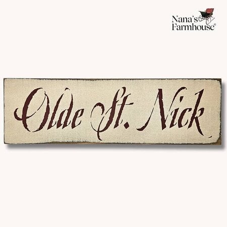 Olde St. Nick Wooden Sign