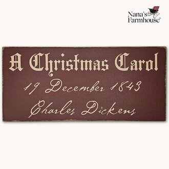 A Christmas Carol Wooden Sign