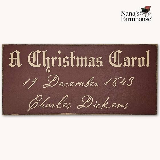 A Christmas Carol Wooden Sign