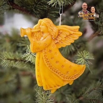 Angel Trumpet Natural Beeswax Ornament