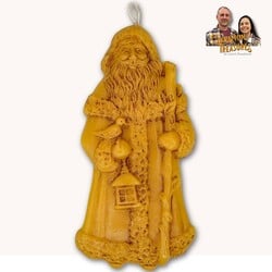 Natural Beeswax Nature Santa Ornament - 6"