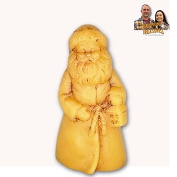 Natural Beeswax Santa with Lantern - 3.5"