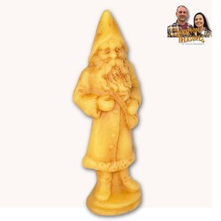 Natural Beeswax Hooded Santa with Bag - 4.75"