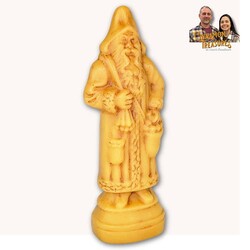 Natural Beeswax Vintage Chocolate Mold Santa - 9"
