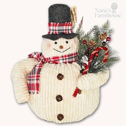 Chesty Chenille Snowman Doll - 15" x 10"