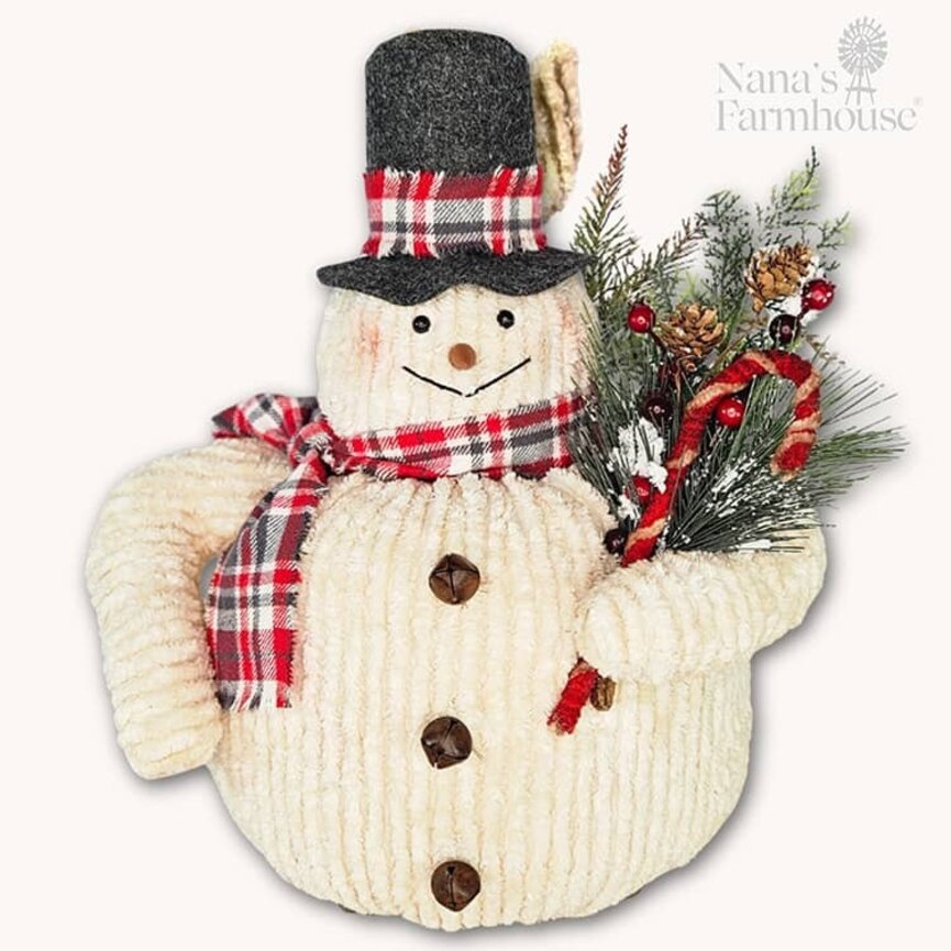 Chesty Chenille Snowman Doll - 15" x 10"