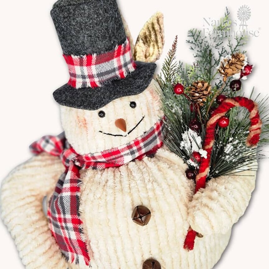 Chesty Chenille Snowman Doll - 15" x 10"