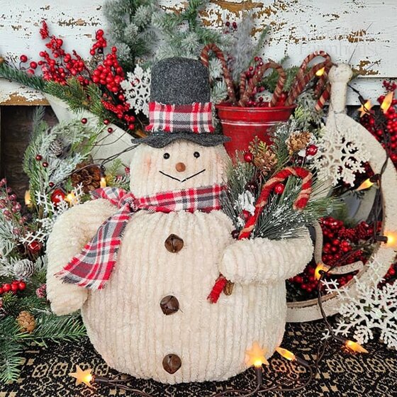 Chesty Chenille Snowman Doll