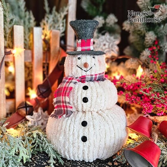 Small Chenille Snowman Doll