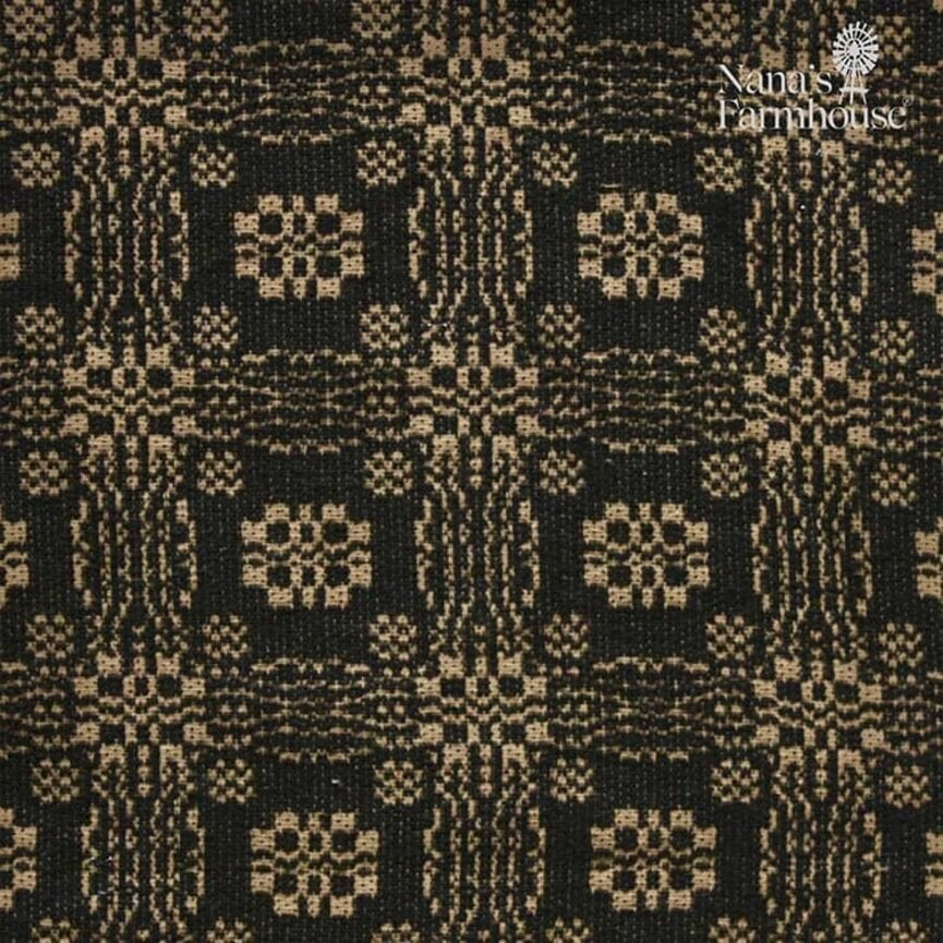 Gettysburg Throw Black Tan - 52" x 74"