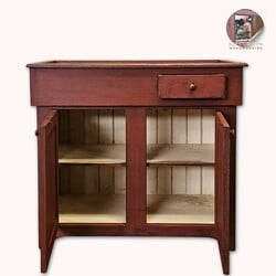 Dry Sink Red Over Black - 36" x 41" x 16.5"