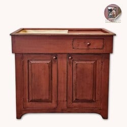 Dry Sink Red Over Black - 36" x 41" x 16.5"