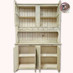Farm Hutch Cotton White - 81" T x 57" W x 17" D