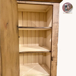 Split Door Chimney Cabinet Milky Way Over Black - 76" T