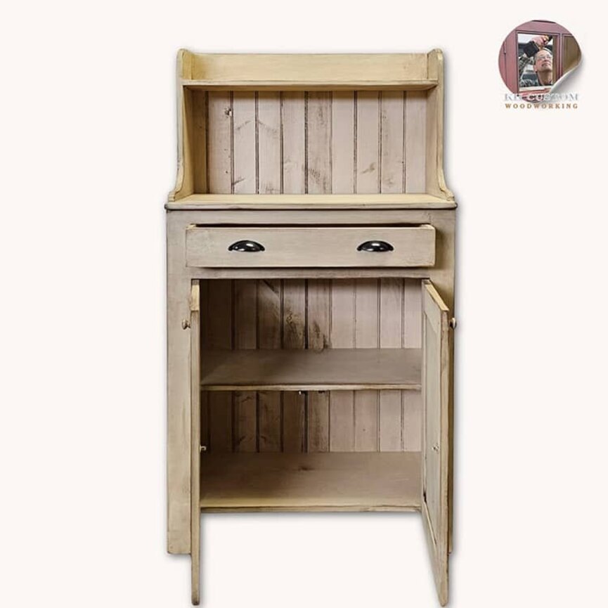 Two Door Hershey Cupboard Cotton White - 61"