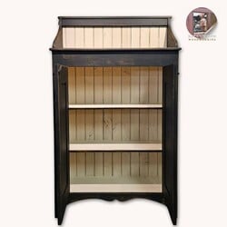 Jefferson Cupboard Black Over Pumpkin - 68" x 41" x 15"