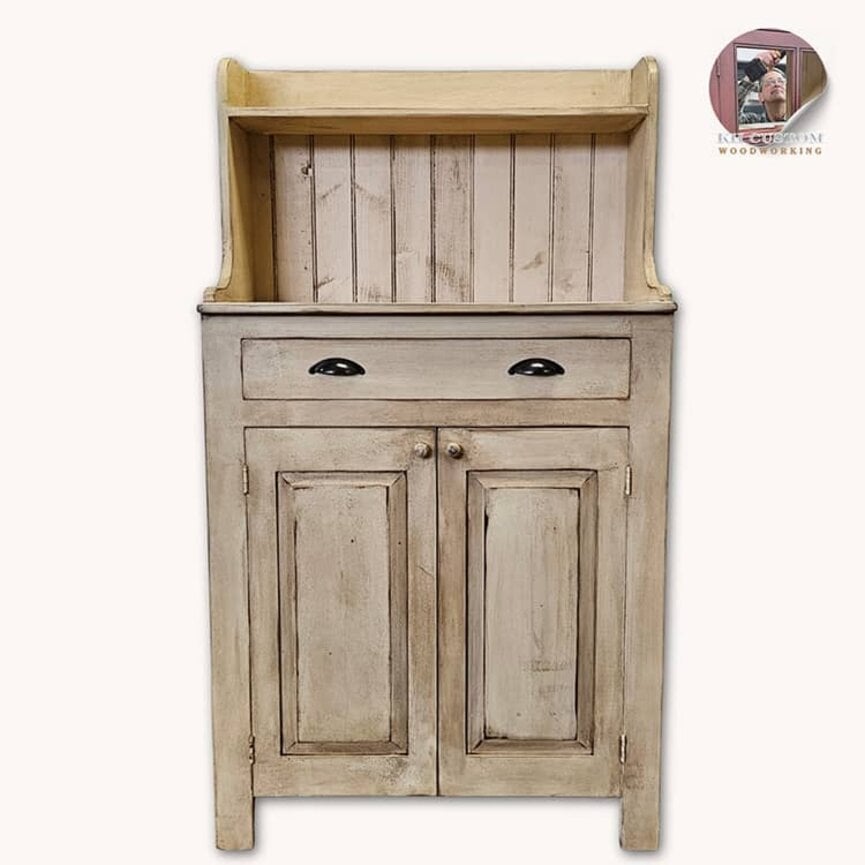 Two Door Hershey Cupboard Cotton White - 61" x 34" x 16"