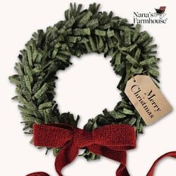 Wool Felt Wreath Sweet Pea with Seeded Strawberry Bow - 9" Dia
