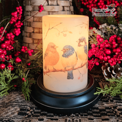 Snowy Bird Trio Candle Sleeve Vanilla