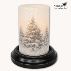 Winter Pine Trees Candle Sleeve Gumdrop