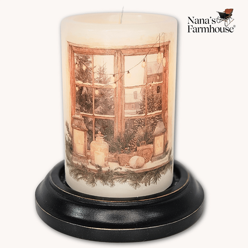Lantern Lights Window Candle Sleeve Vanilla