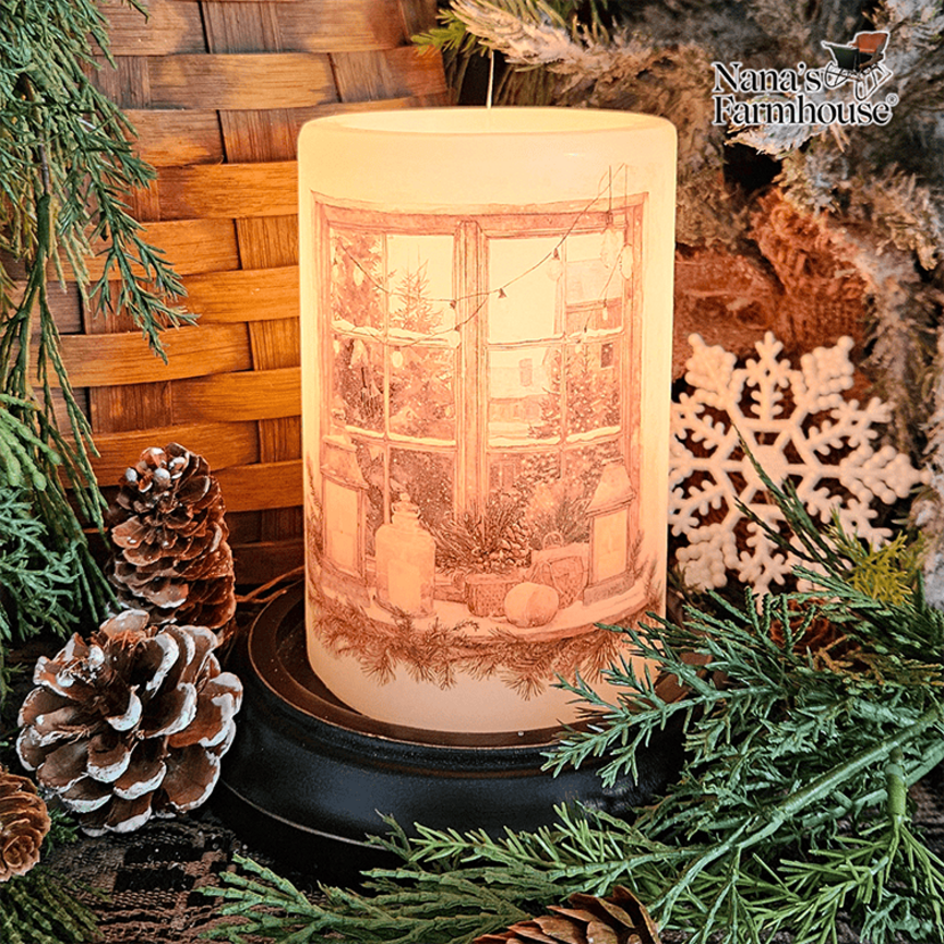 Lantern Lights Window Candle Sleeve Vanilla