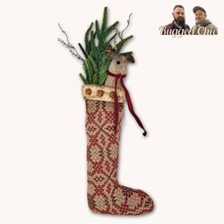 Christmas Coverlet Stocking with Mouse - 20" x 7.5"