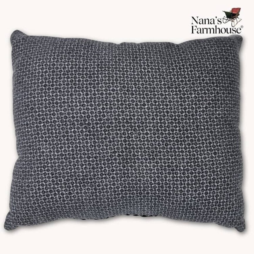 Snow with Wool Applique Snowmen Pillow - 11" x 9.5"