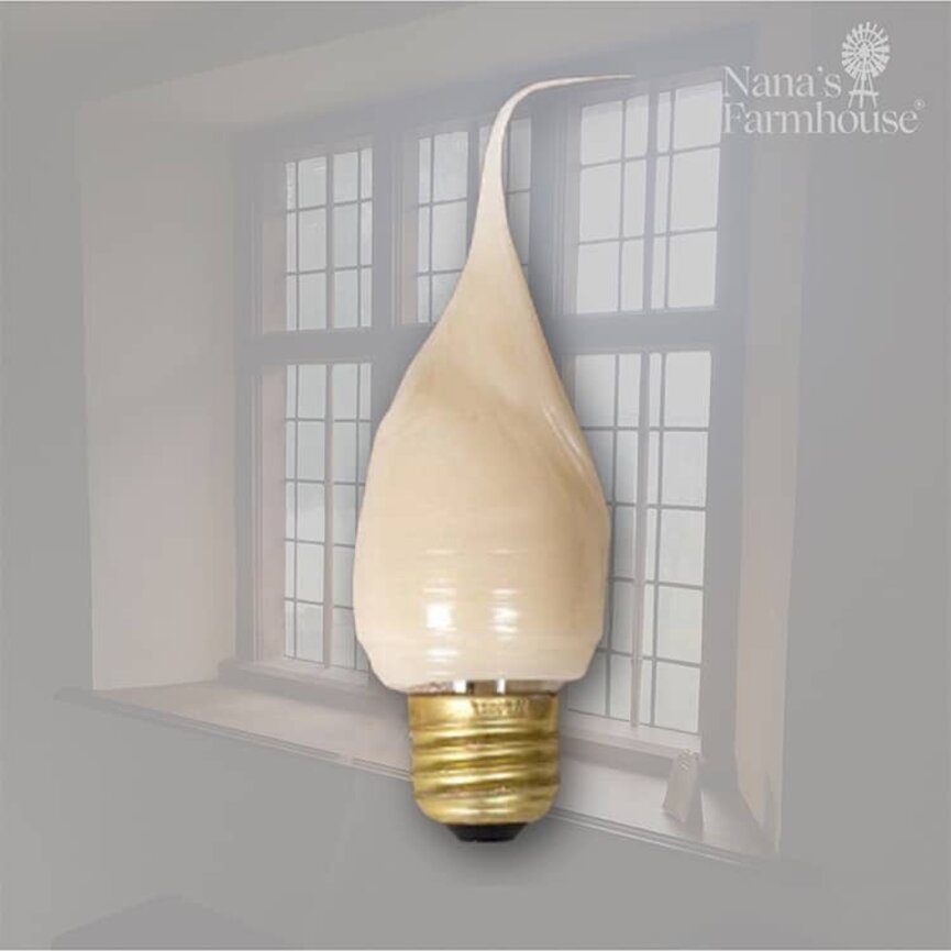 Warm Silicone Tall Bulb Non-Flicker with Large Base 7 Watt