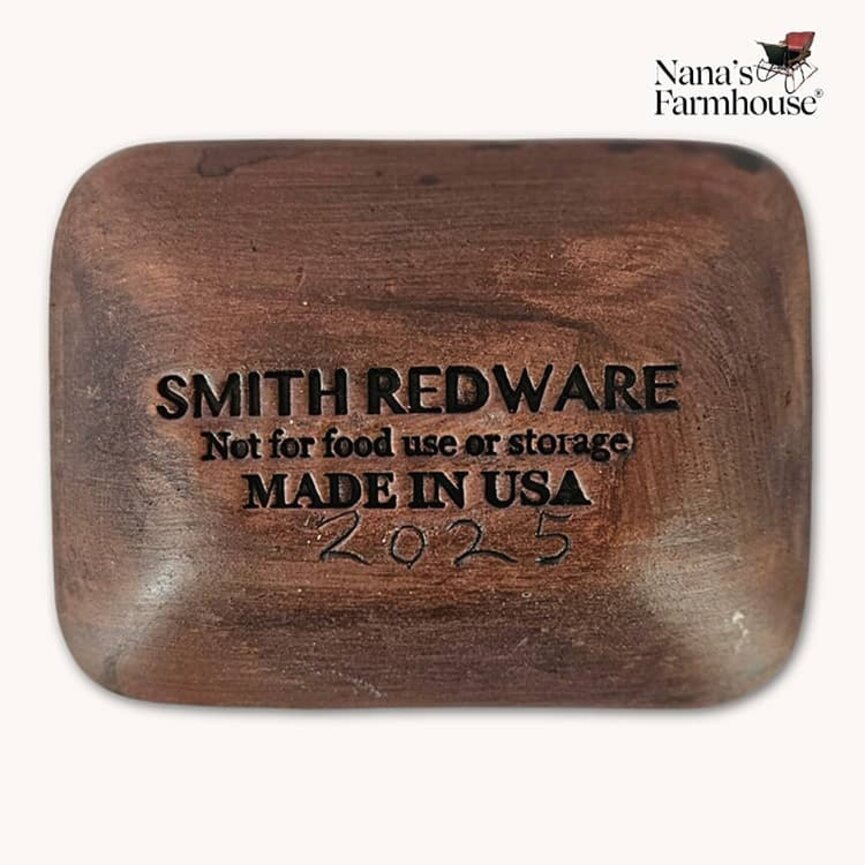 Smith Redware Partridge in a Pear Tree Rectangle Tray - 2" x 3"