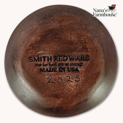 Smith Redware Ho Ho Ho Snowman Round Plate - 5"