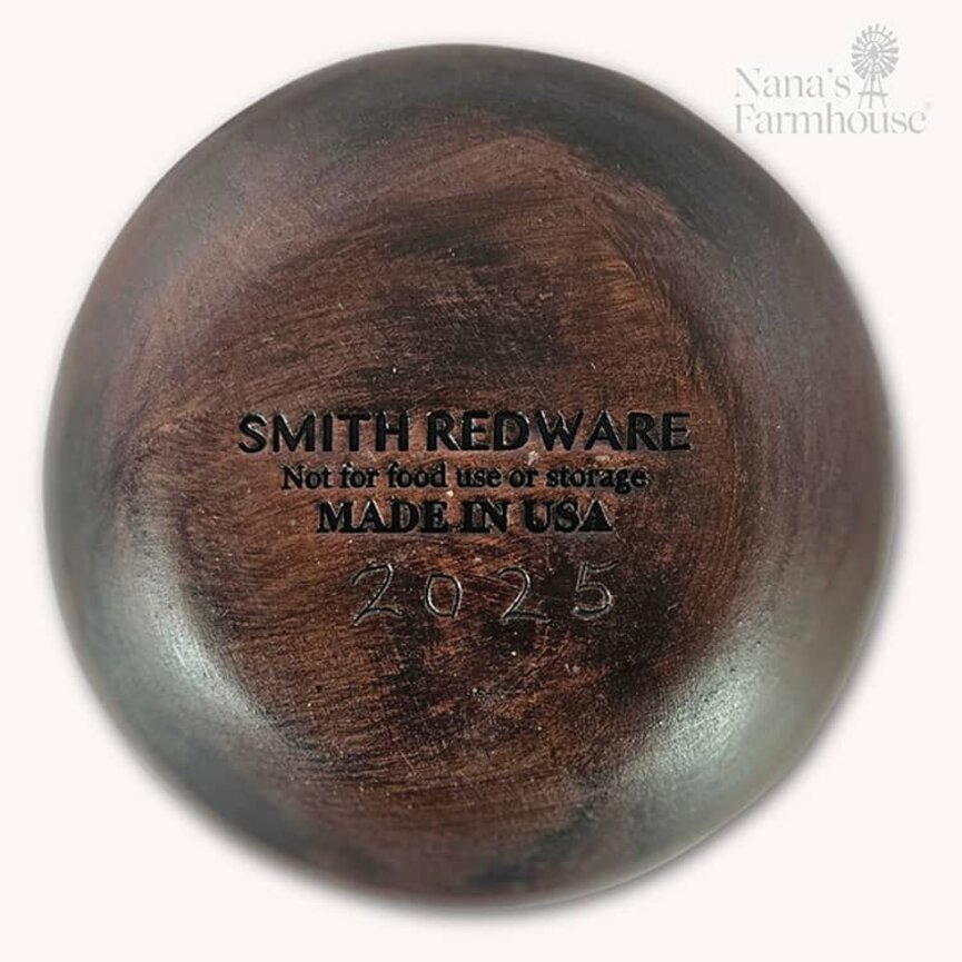 Smith Redware Flowerpot with Berries Round Plate - 5"