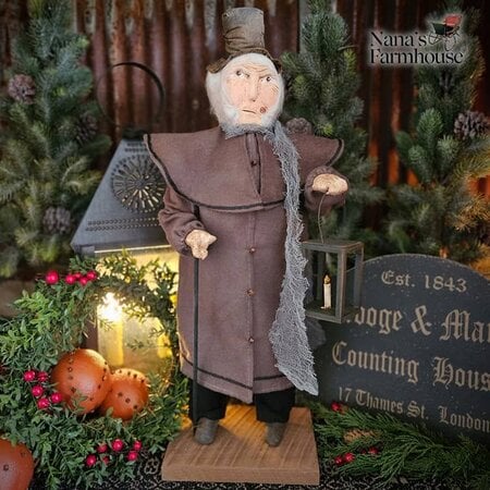 Primitive Scrooge with Lantern - 21"