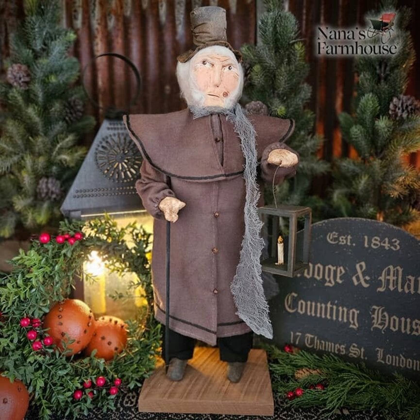 Primitive Scrooge with Lantern - 21"