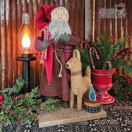 Primitive Santa Doll with Deer
