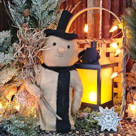 Sweet Pea Snowman Doll