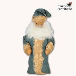 Wee Santa Weighted Base Blue Robe & Cap - 9"