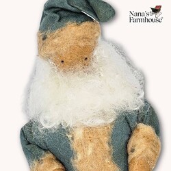 Wee Santa Weighted Base Blue Robe & Cap - 9"